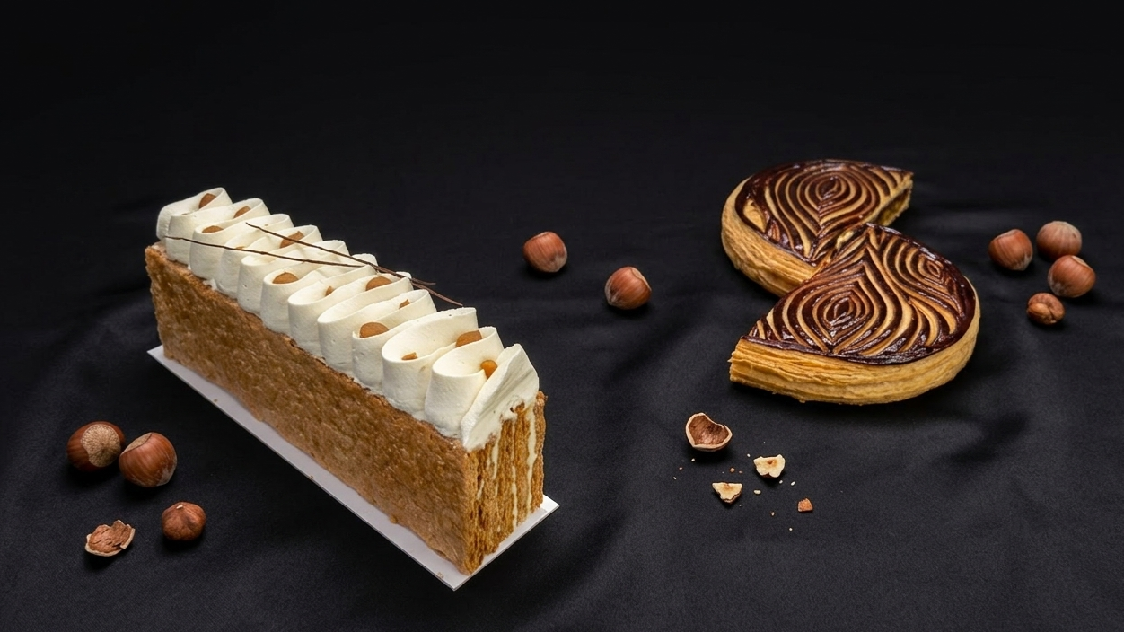 Galette pêche chocolat & Mille-feuille revisité_260608